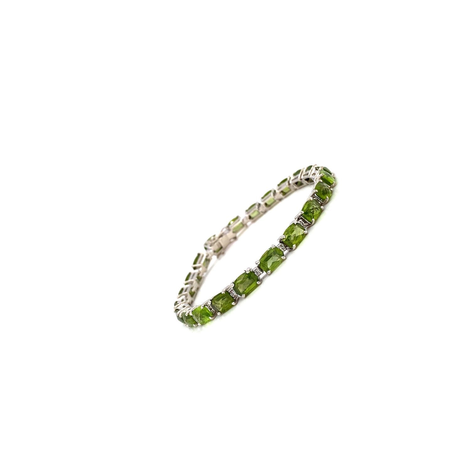 Peridot Bracelet in .925 Sterling Silver - KSD 44017 - Zyrola