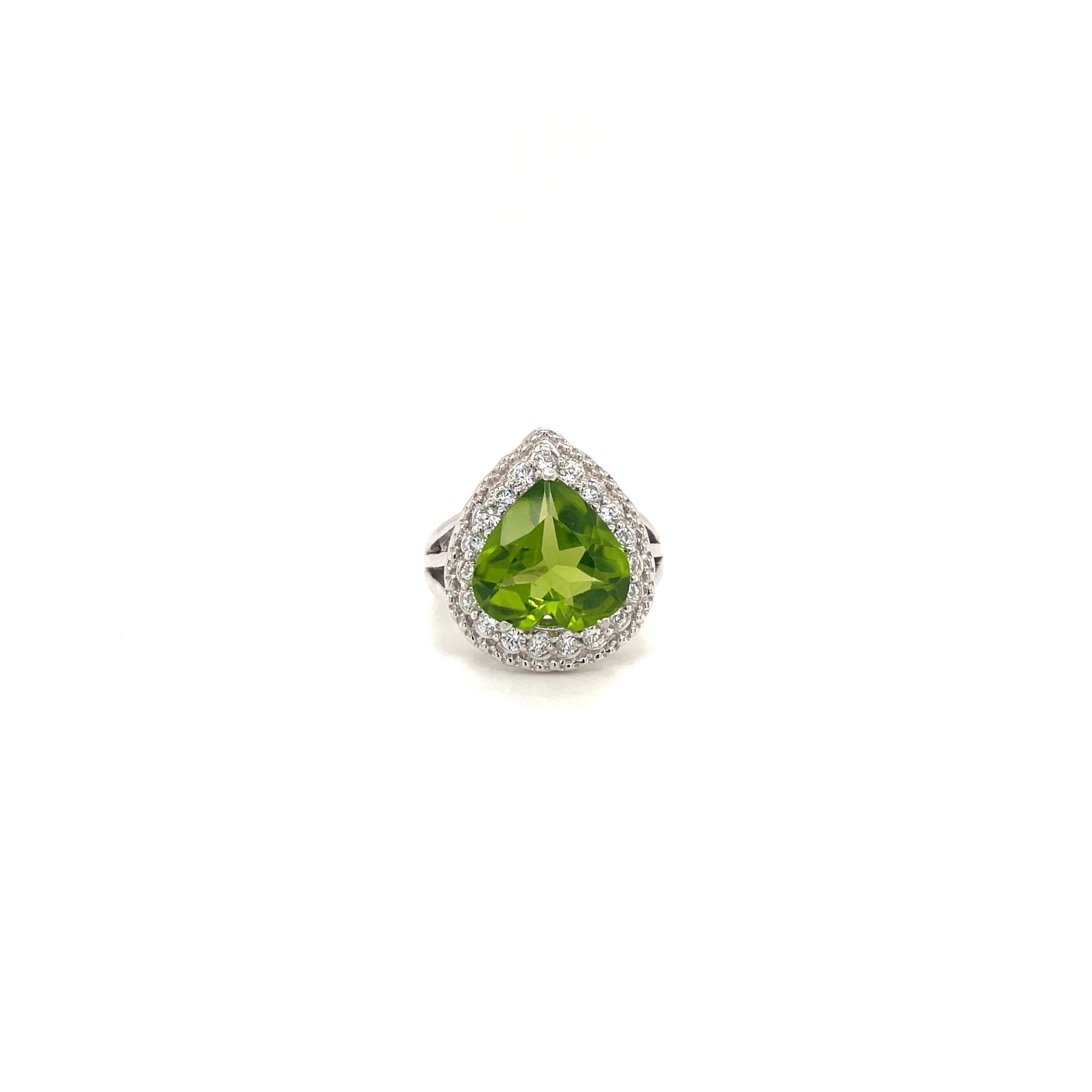 Peridot Ring In .925 Sterling Silver - KSR 14740 - Zyrola