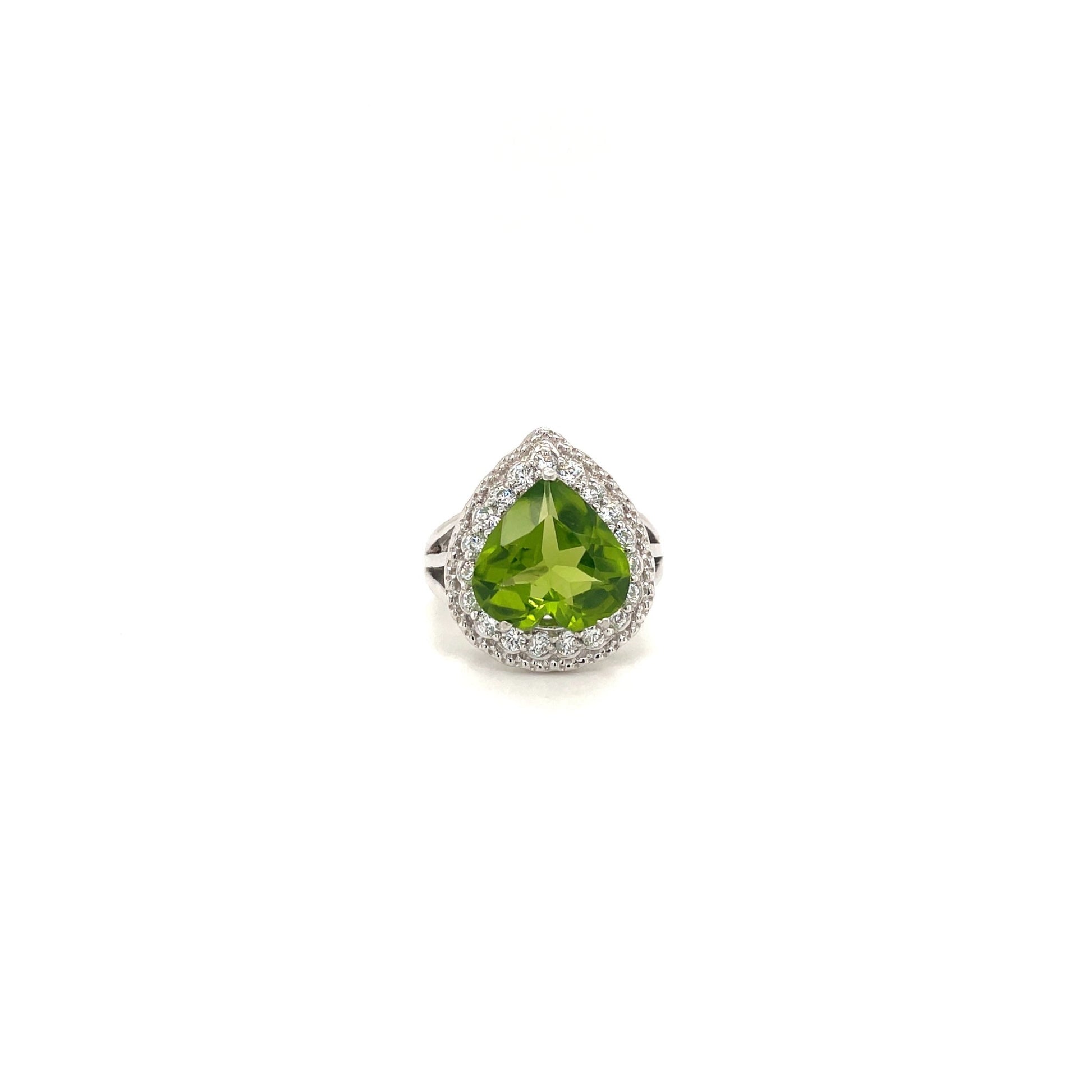 Peridot Ring In .925 Sterling Silver - KSR 14740 - Zyrola