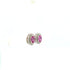 Pink Sapphire and Diamond Earrings in 14K White Gold - KGT 33334 - Zyrola