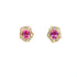 Pink Sapphire and Diamond Earrings in 14K Yellow Gold - KGT 33137 - Zyrola