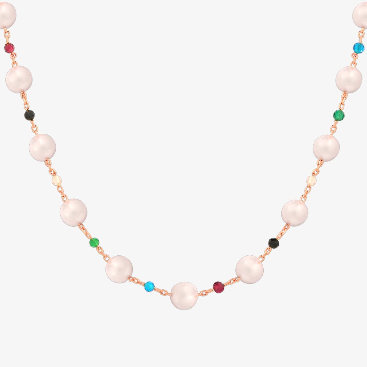 Rainbow pearl beads necklace - Zyrola