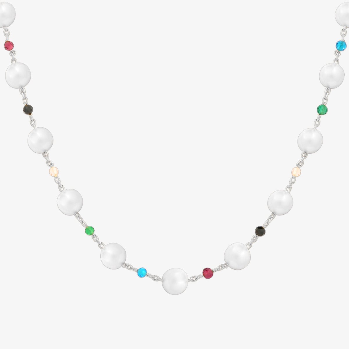 Rainbow pearl beads necklace - Zyrola