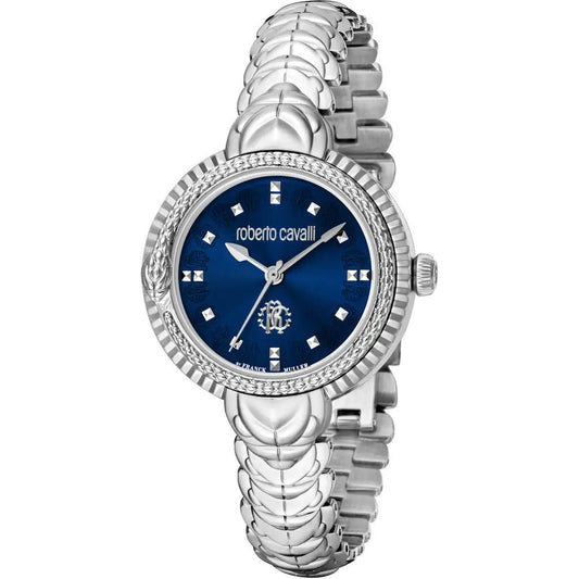 Roberto Cavalli By Franck Muller - RV1L203M0041 Acier Argenté & Cadran Bleu Nuit - Zyrola