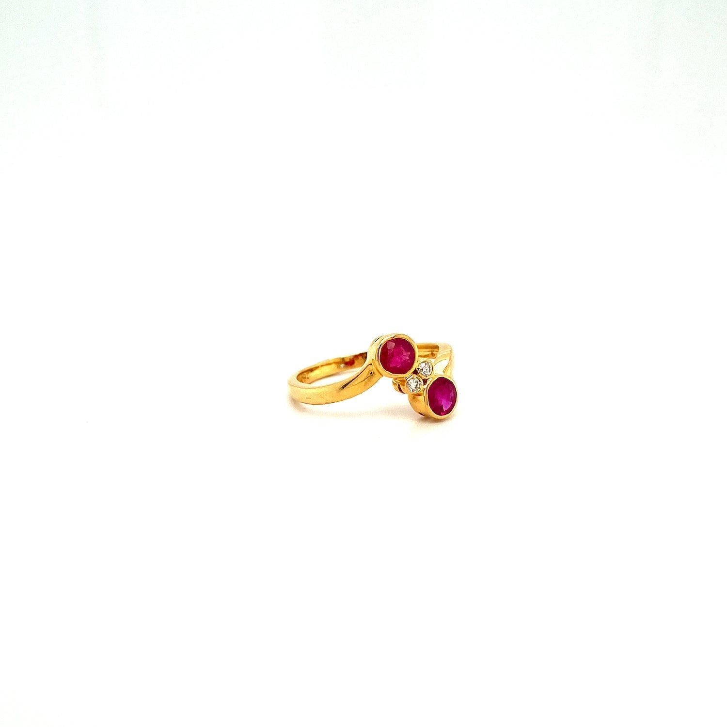 Ruby and Diamond Ring in 18K Yellow Gold - KGR 12422 - Zyrola