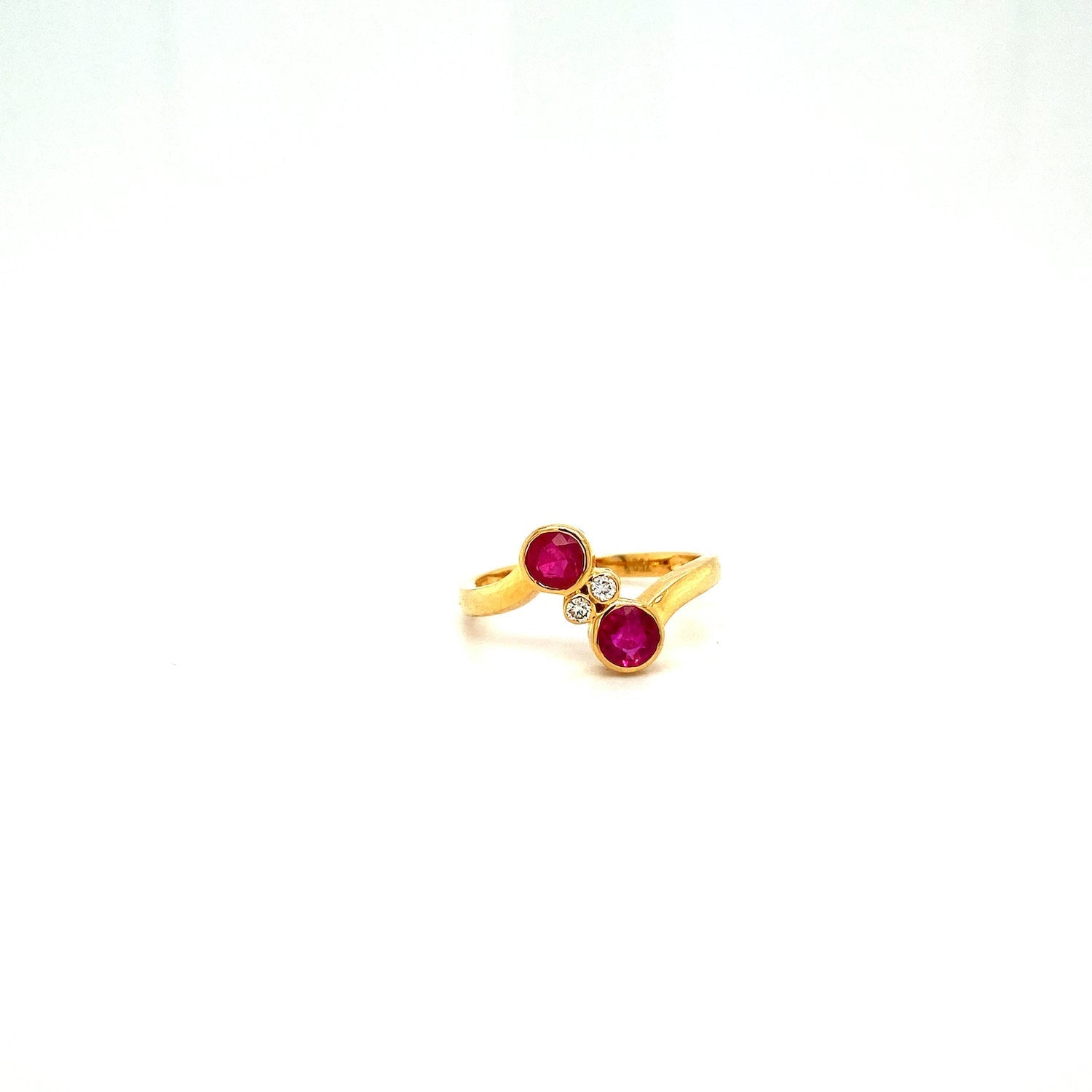Ruby and Diamond Ring in 18K Yellow Gold - KGR 12422 - Zyrola