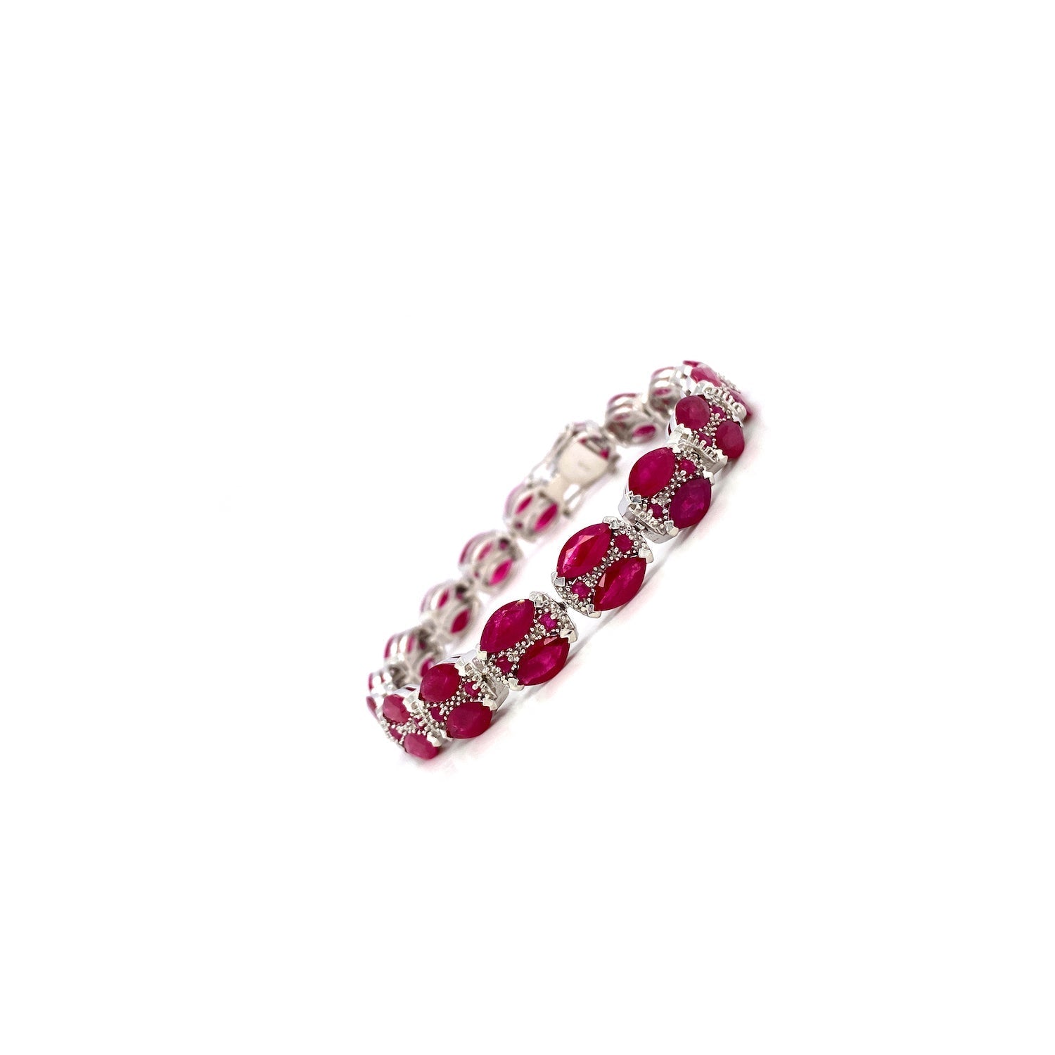 Ruby Bracelet in .925 Sterling Silver - KSD 43625 - Zyrola
