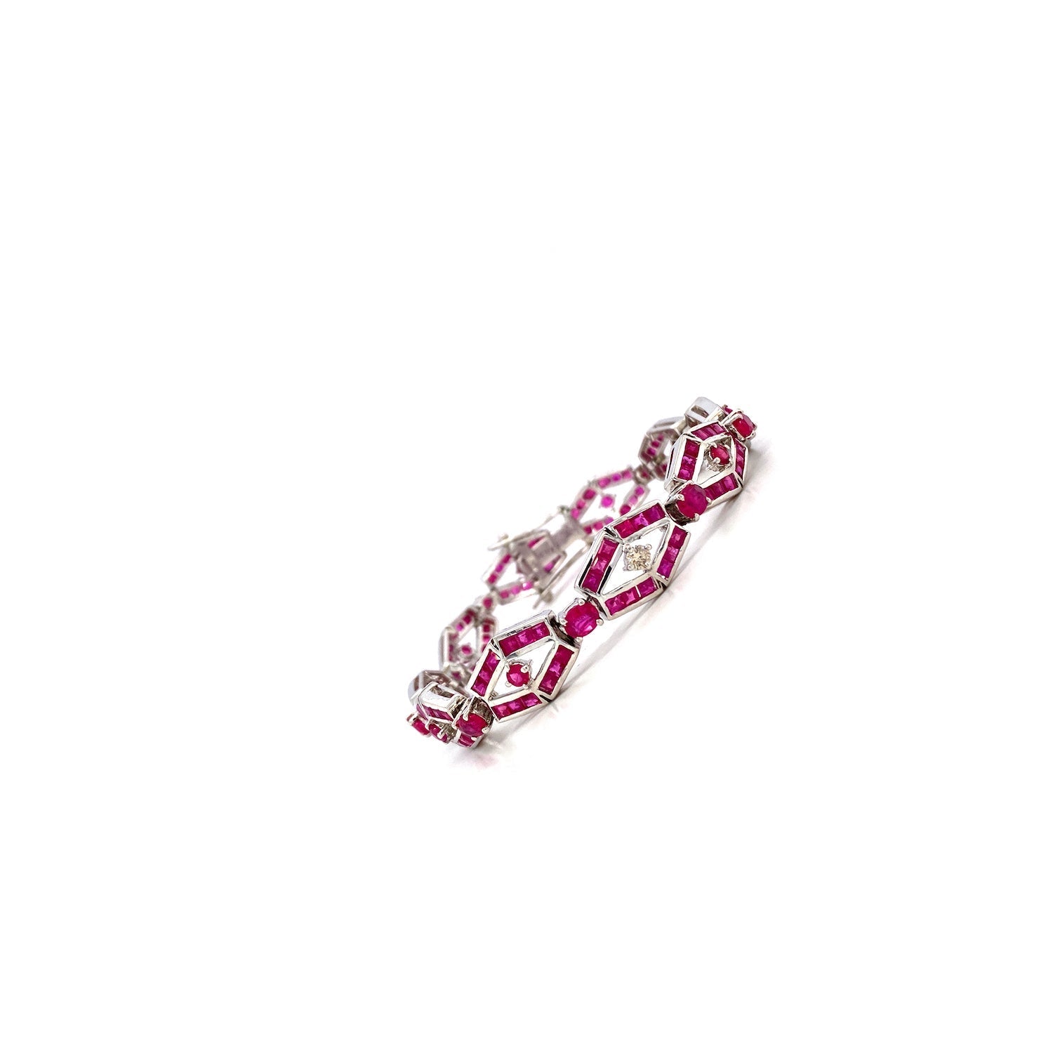 Ruby Bracelet in .925 Sterling Silver - KSD 45188 - Zyrola