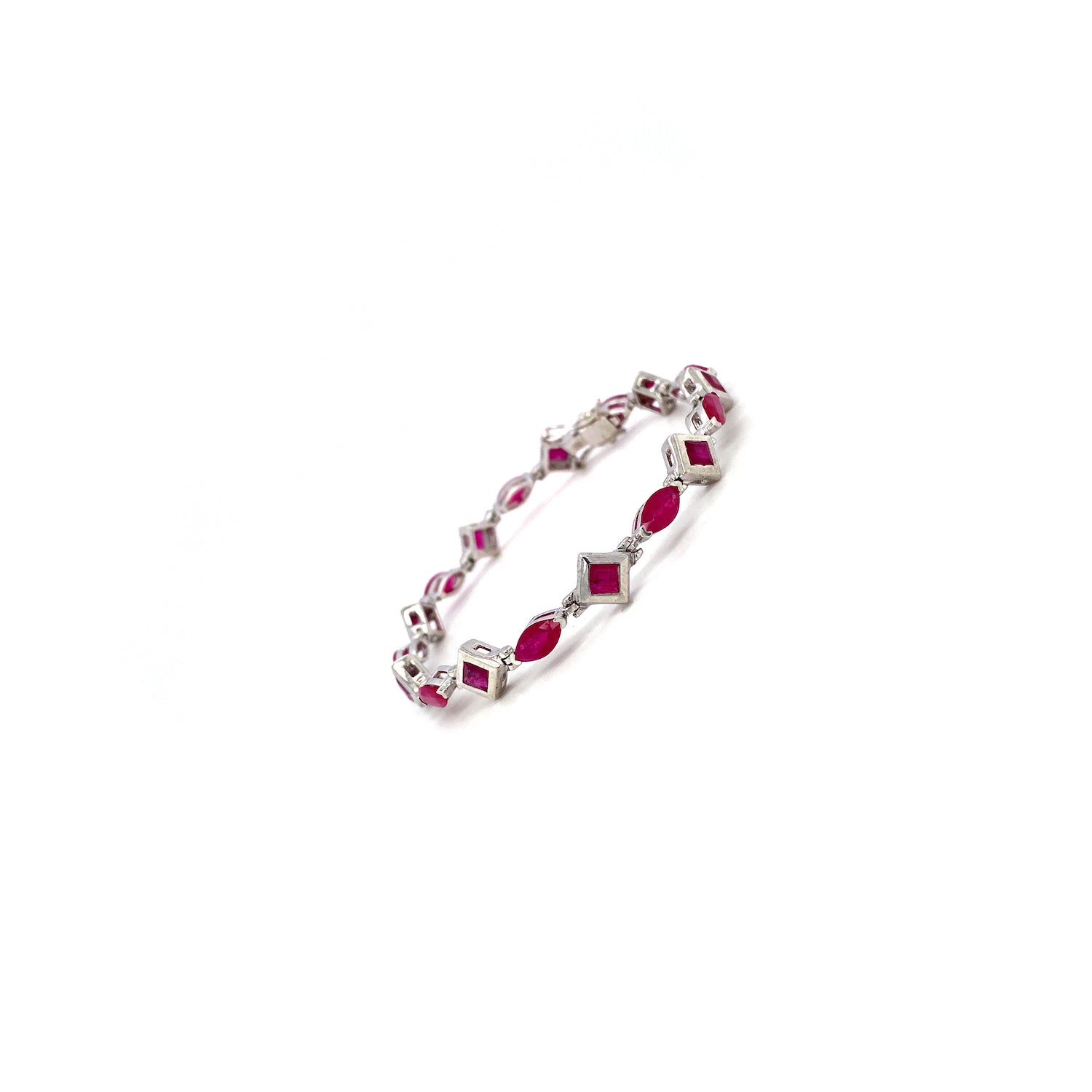 Ruby Bracelet in .925 Sterling Silver - KSD 46695 - Zyrola