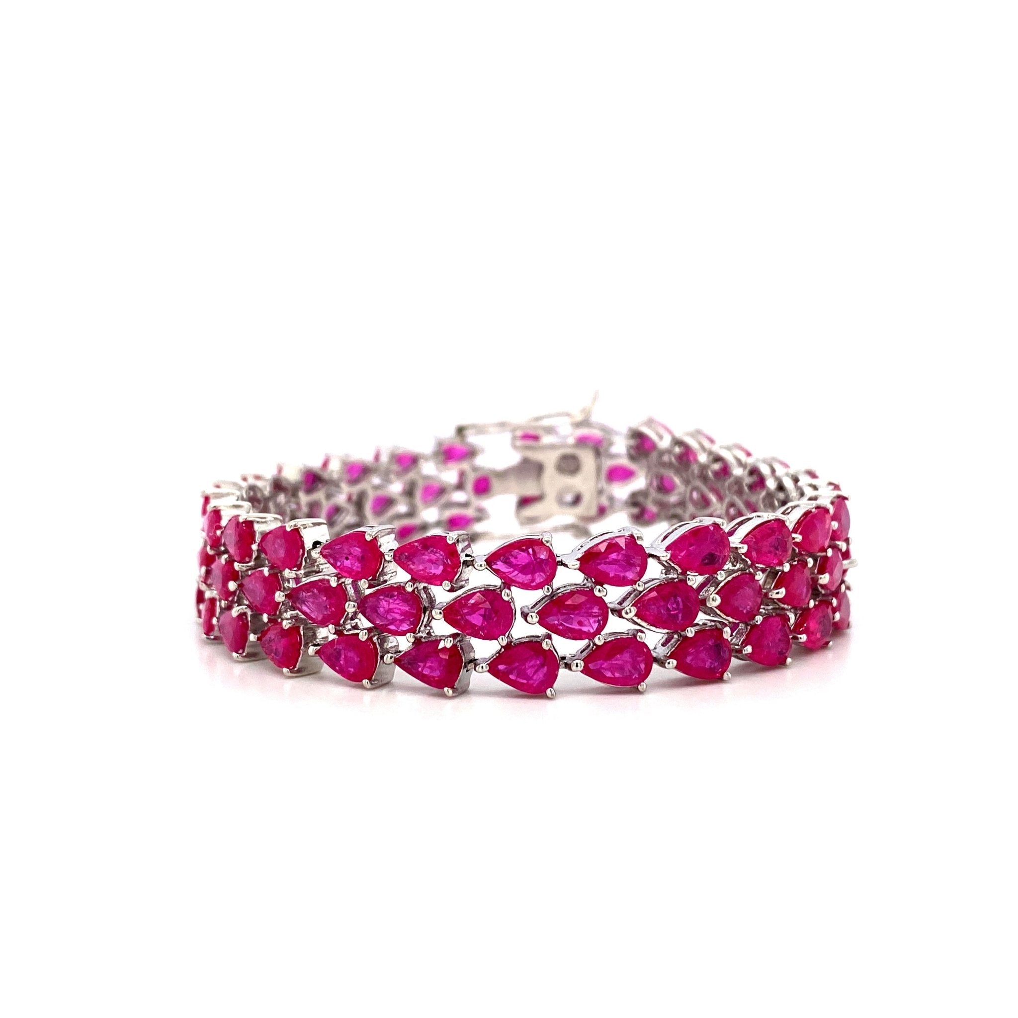 Ruby Bracelet in .925 Sterling Silver - KSD 4676 - Zyrola