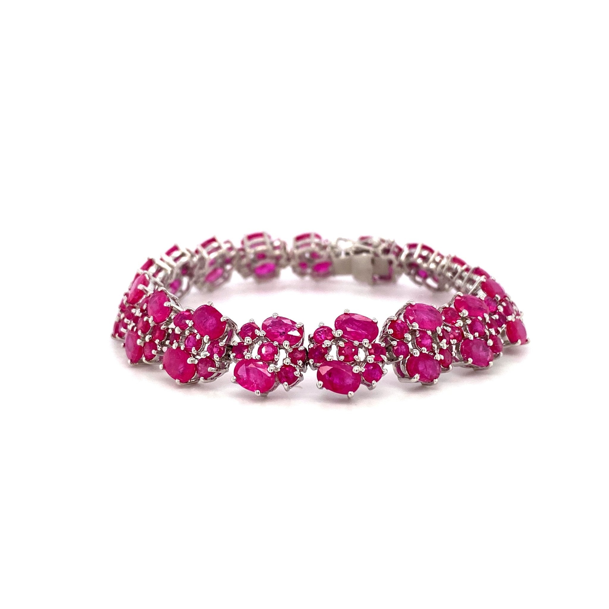 Ruby Bracelet in .925 Sterling Silver - KSD 4748 - Zyrola
