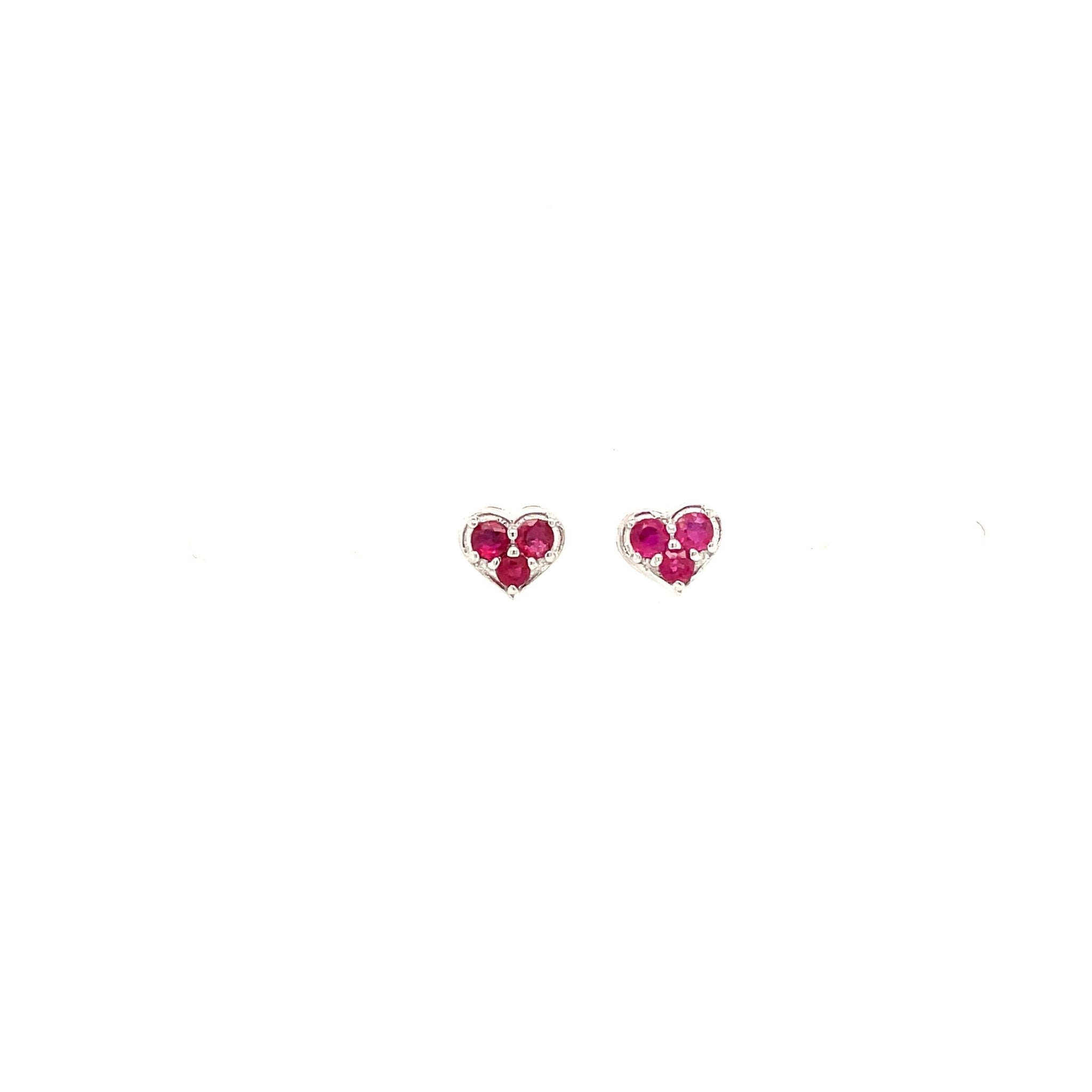 Ruby Earring in .925 Sterling Silver - KST 57122 - Zyrola
