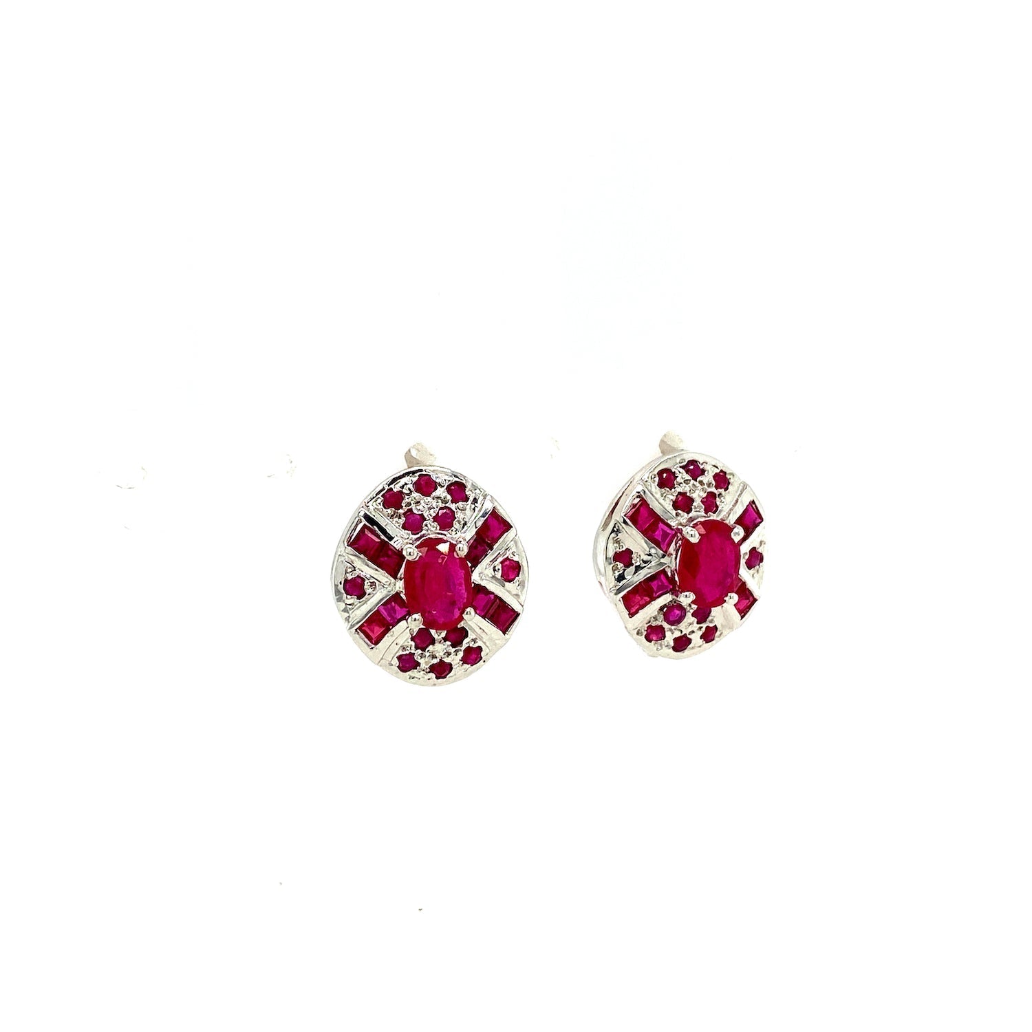 Ruby Jewellery Set in .925 Sterling Silver - KSS 6188 - Zyrola