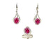 Ruby Jewellery Set in .925 Sterling Silver - KSS 63476 - Zyrola