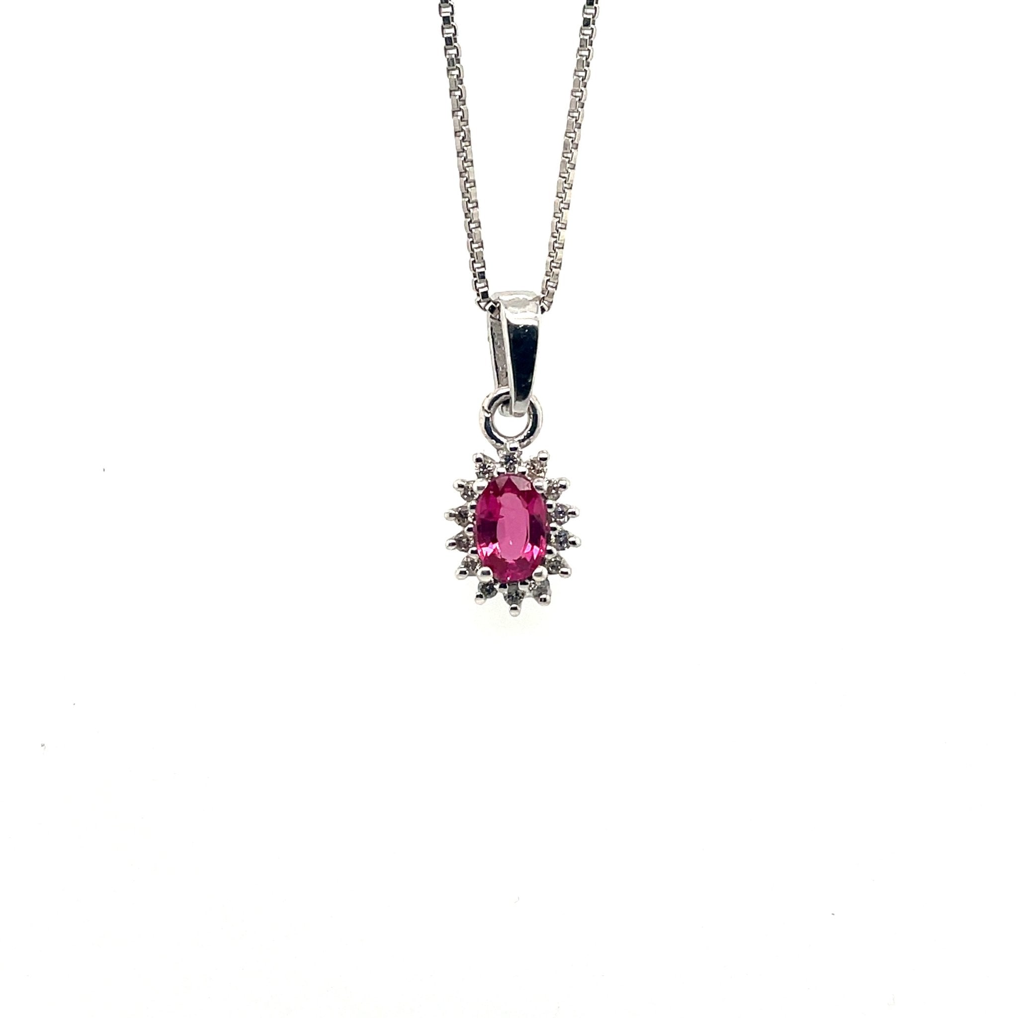 Ruby Pendant in .925 Sterling Silver - KSP 32352 - Zyrola