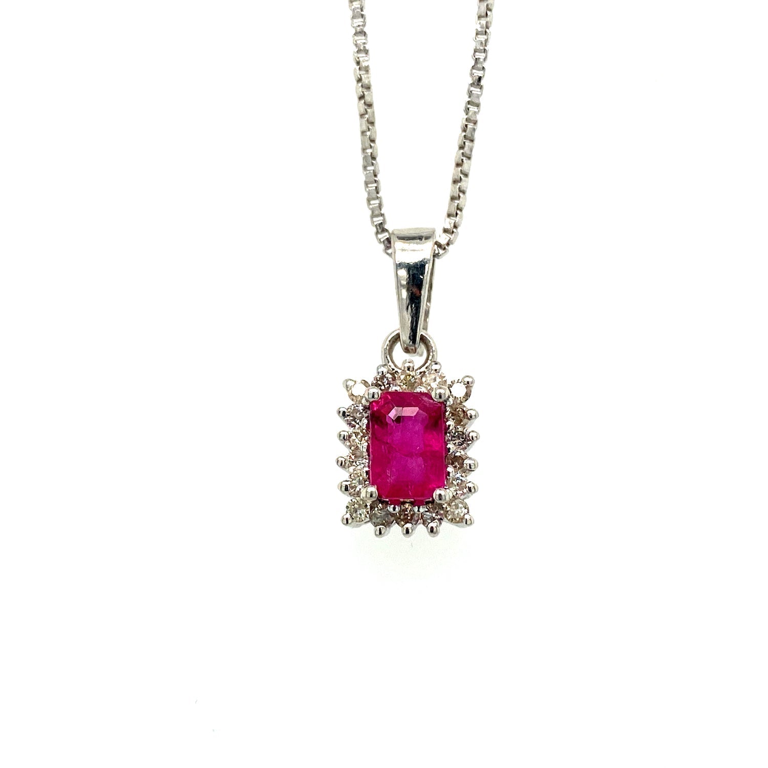 Ruby Pendant in .925 Sterling Silver - KSP 34439 - Zyrola