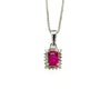 Ruby Pendant in .925 Sterling Silver - KSP 34439 - Zyrola