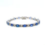 Sapphire and Diamond Bracelet in 14K White Gold - KGD 41486 - Zyrola
