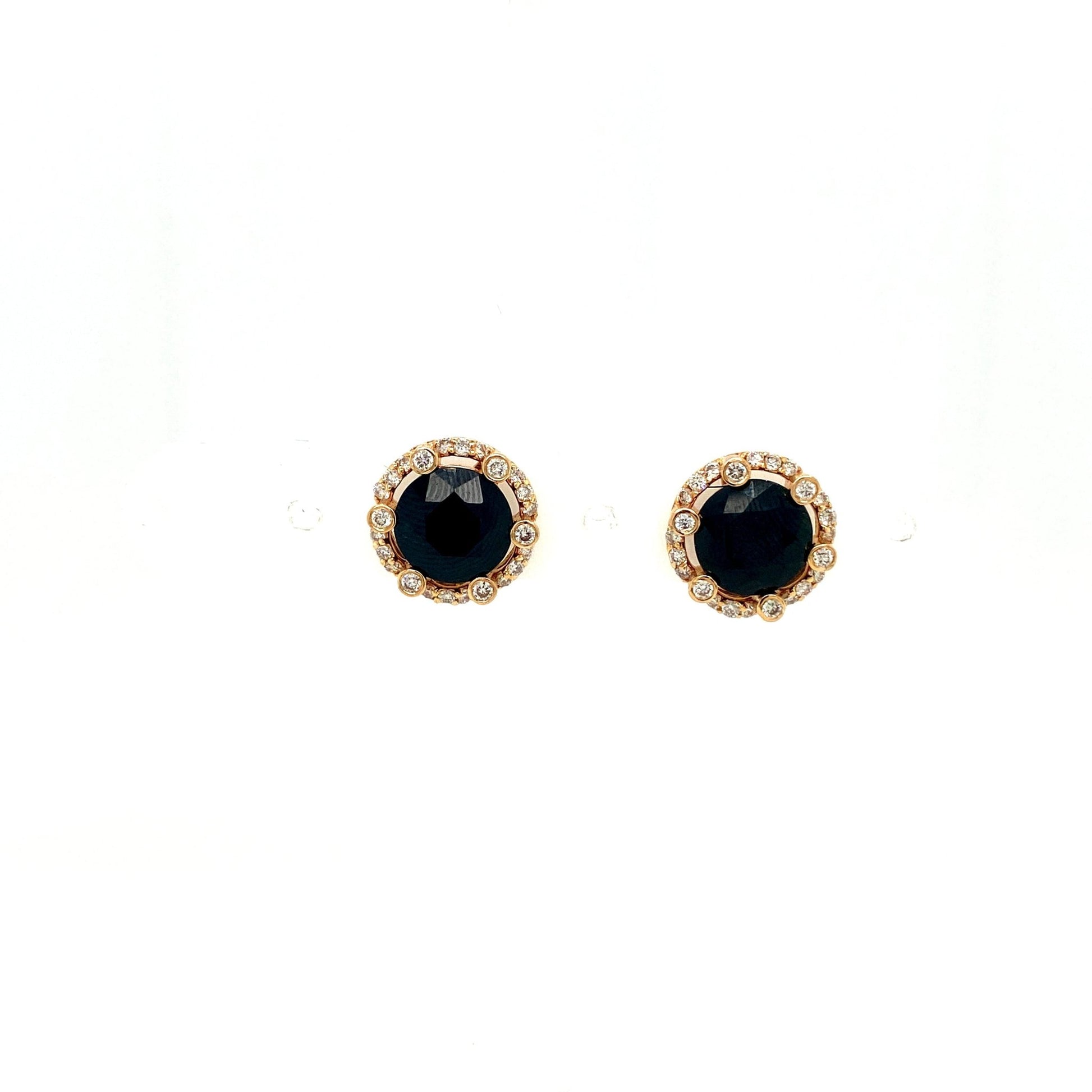 Sapphire and Diamond Earrings in 14K Yellow Gold - KGT 32472 - Zyrola