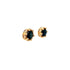 Boucles d’oreilles en saphirs ronds et halo de diamants sur or jaune 14 carats – KGT 32473 - Zyrola