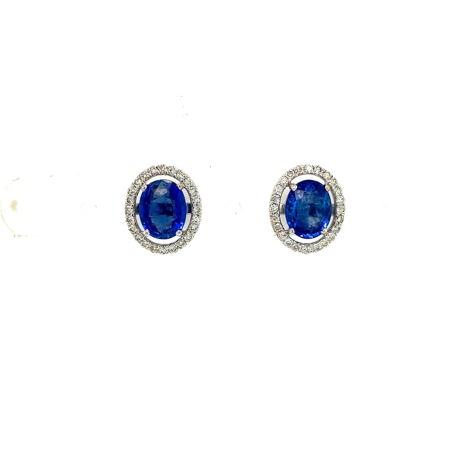 Sapphire and Diamond Earrings in 18K White Gold - KGT 33088 - Zyrola