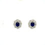 Sapphire and Diamond Earrings in 18K White Gold - KGT 33361 - Zyrola