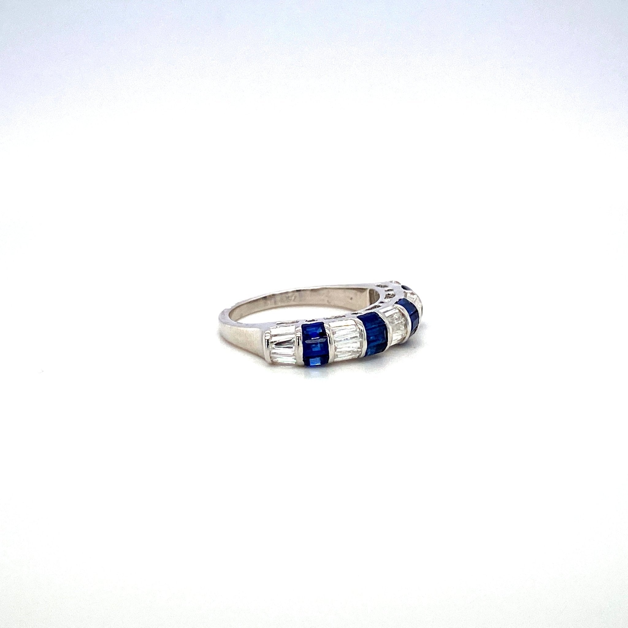 Sapphire and Diamond Ring in 18K White Gold - KGR 16758 - Zyrola