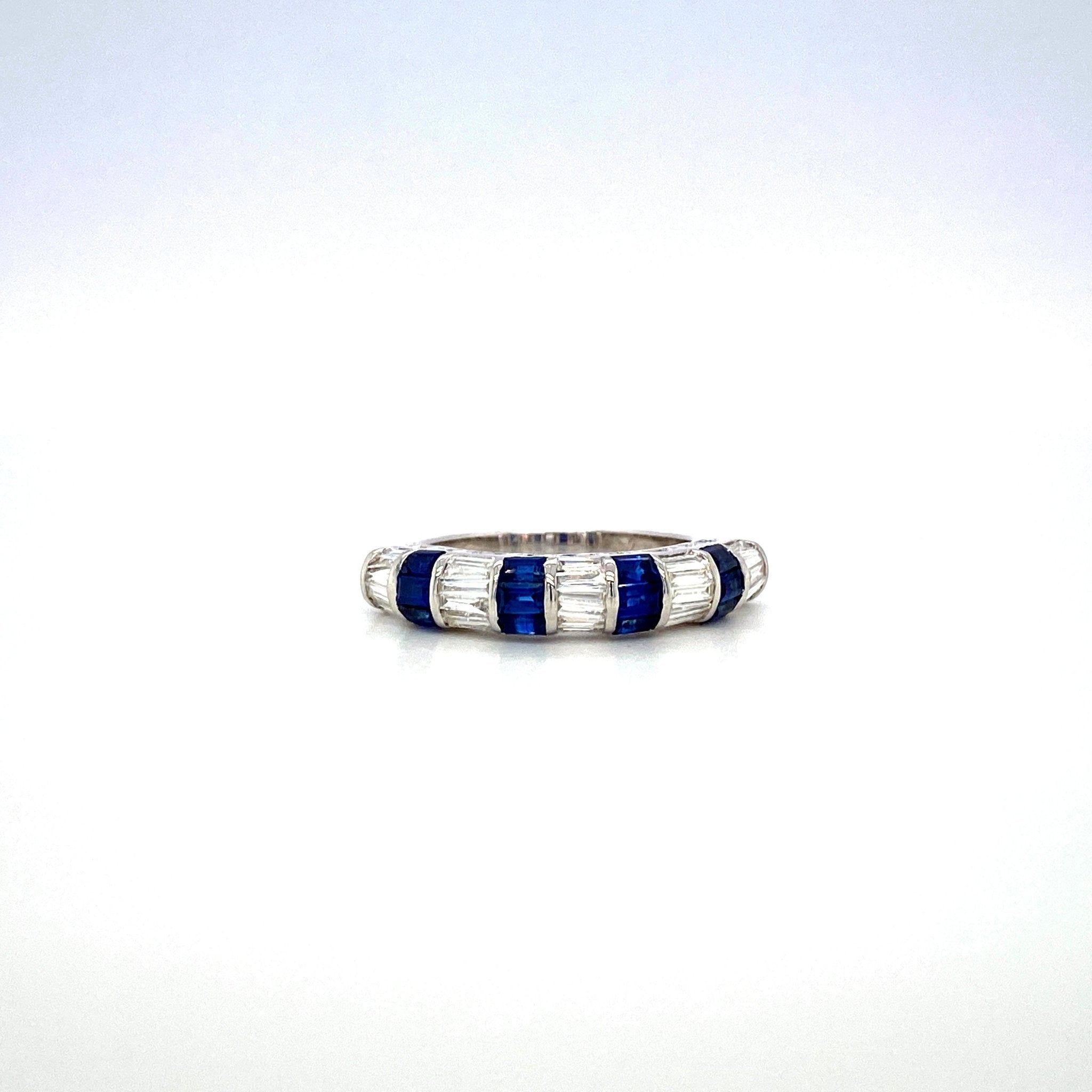 Sapphire and Diamond Ring in 18K White Gold - KGR 16758 - Zyrola