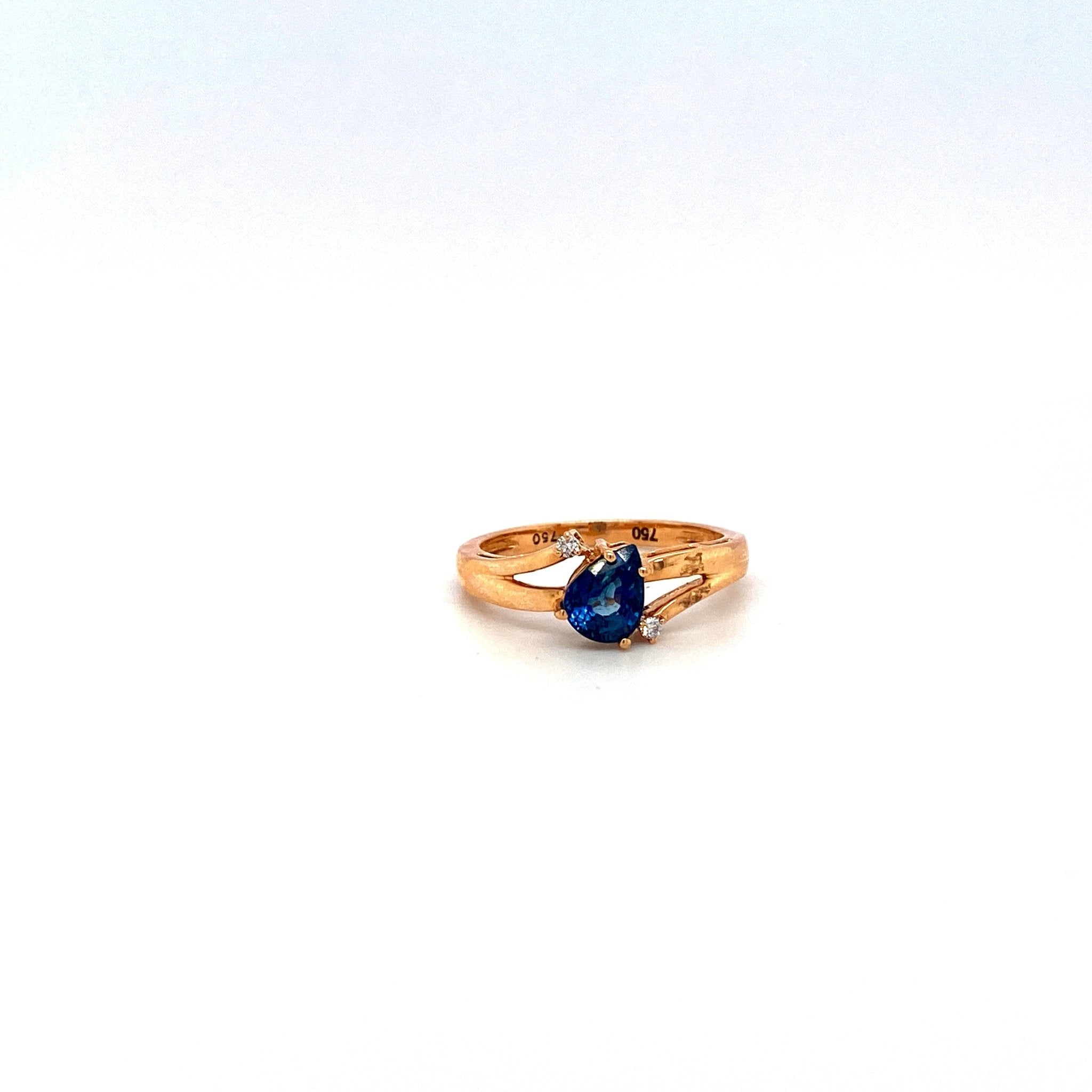 Sapphire and Diamond Ring in 18K Yellow Gold - KGR 13940 - Zyrola