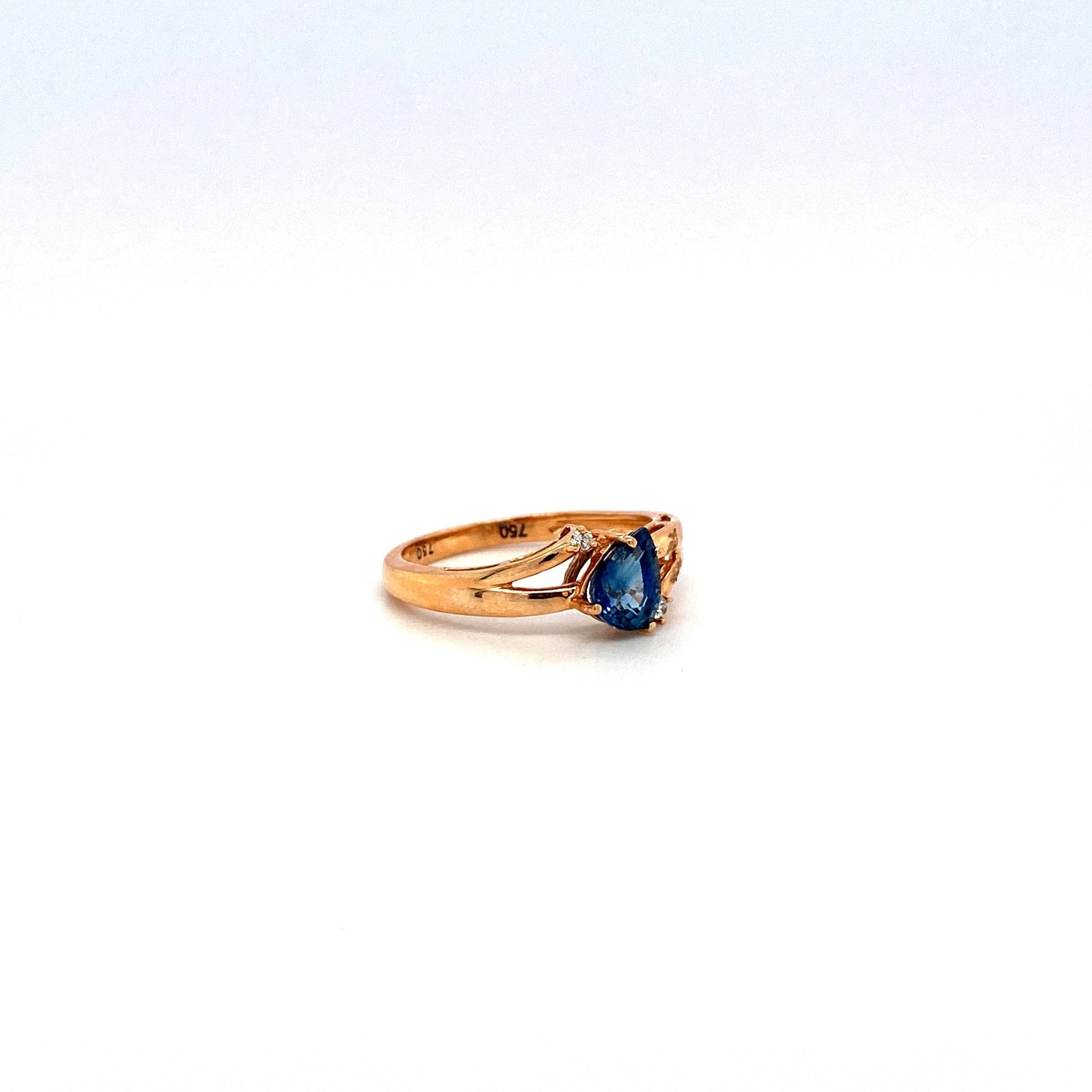 Sapphire and Diamond Ring in 18K Yellow Gold - KGR 13940 - Zyrola