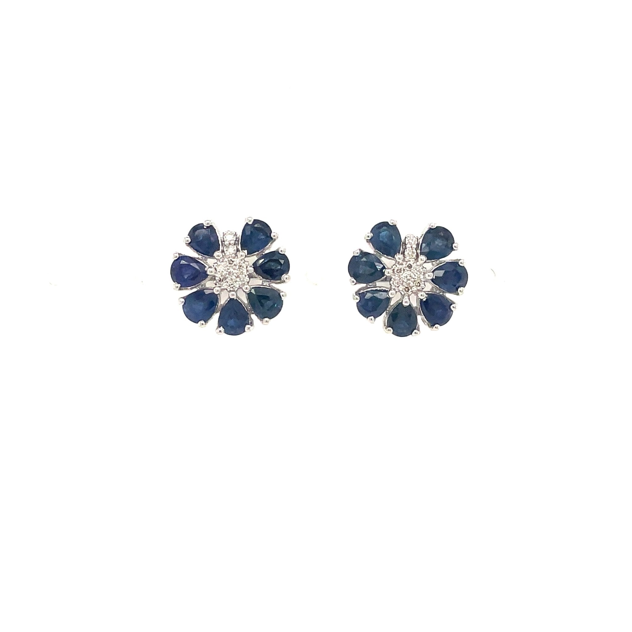 Sapphire Earring in .925 Sterling Silver - KST 58923 - Zyrola