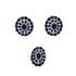 Sapphire Jewellery Set in .925 Sterling Silver - KSS 6514 - Zyrola
