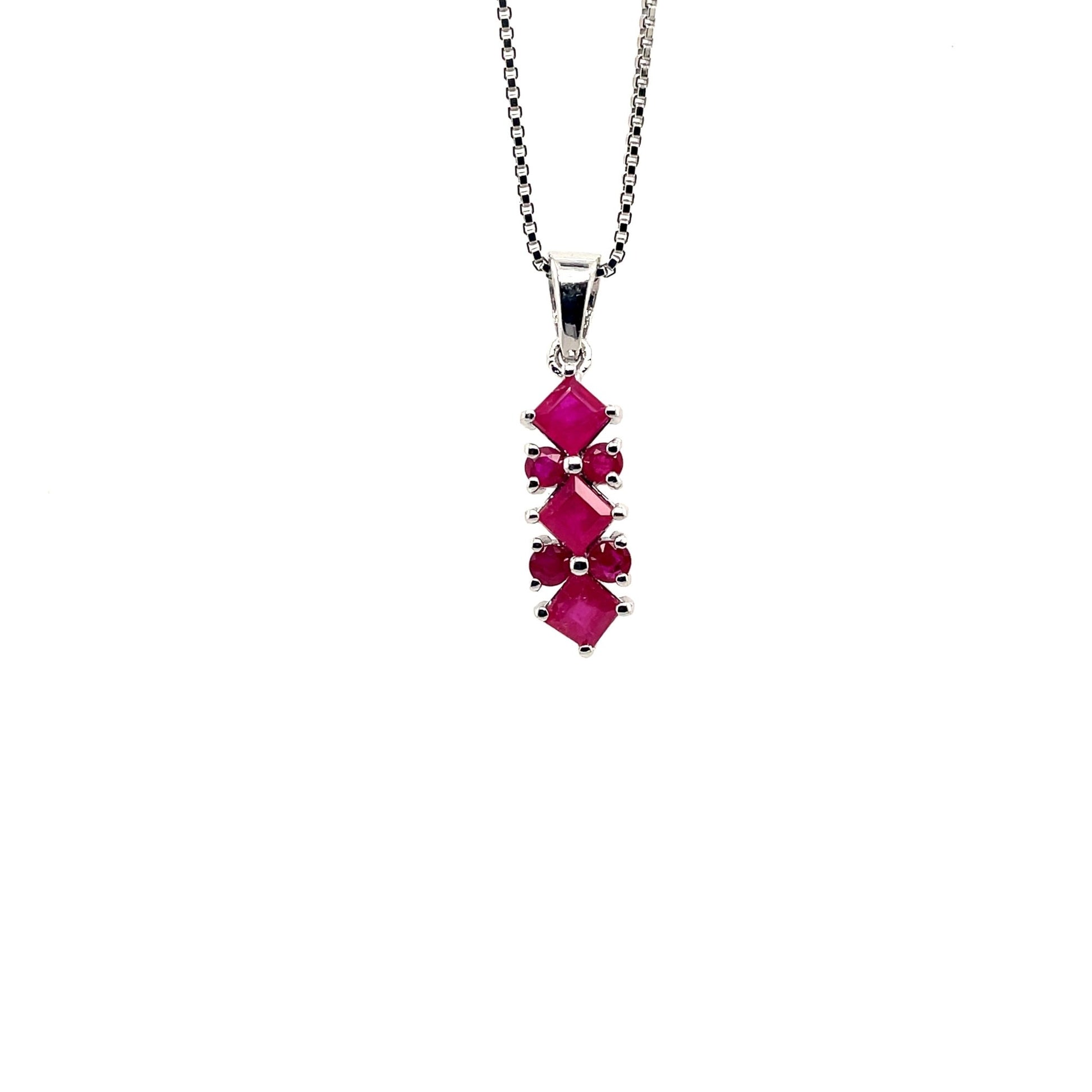 Sapphire Pendant in .925 Sterling Silver - KSP 39413 - Zyrola