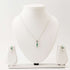 Set Emerald Dangling with 0.80 CT Pendant and 1.80 CT Earrings in Italian Silver - Zyrola