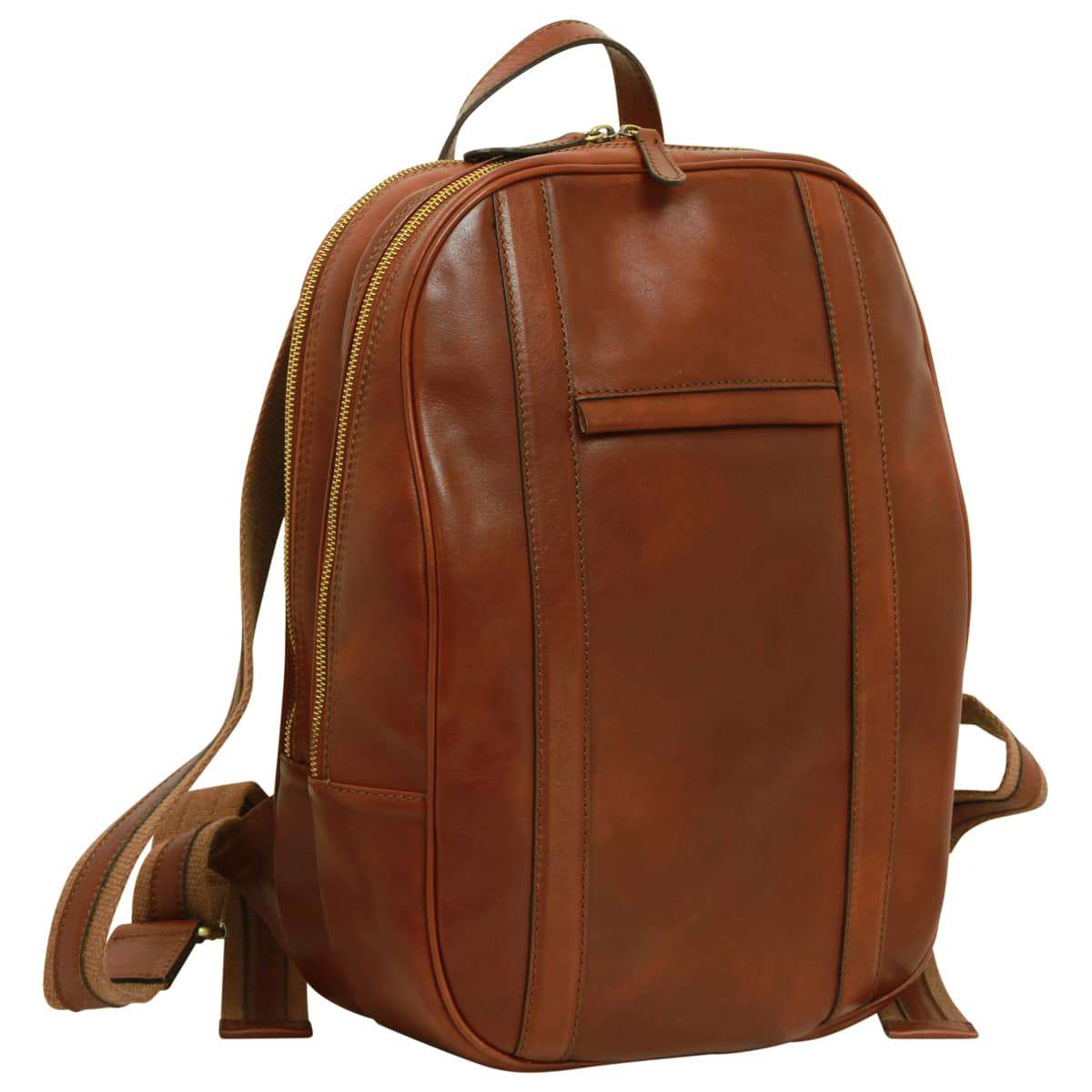 Soft Calfskin Leather Laptop Backpack - Mahogany Brown - Zyrola
