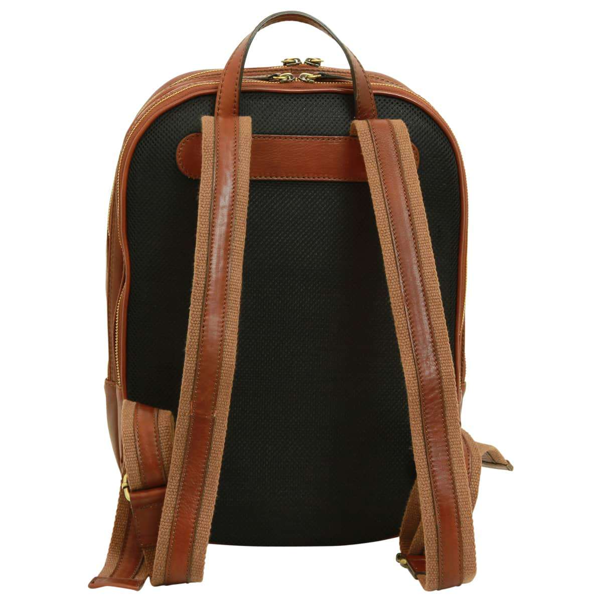 Soft Calfskin Leather Laptop Backpack - Mahogany Brown - Zyrola