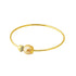 South Sea Golden Pearl 10.5 - 11.5 mm Adjustable Bracelet with Aquamarine Stones - Zyrola