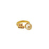 South Sea Golden Pearl 10.5 - 11.5 mm AdjustableSize 7 Ring with Pink Tourmaline Stone 2 - Zyrola