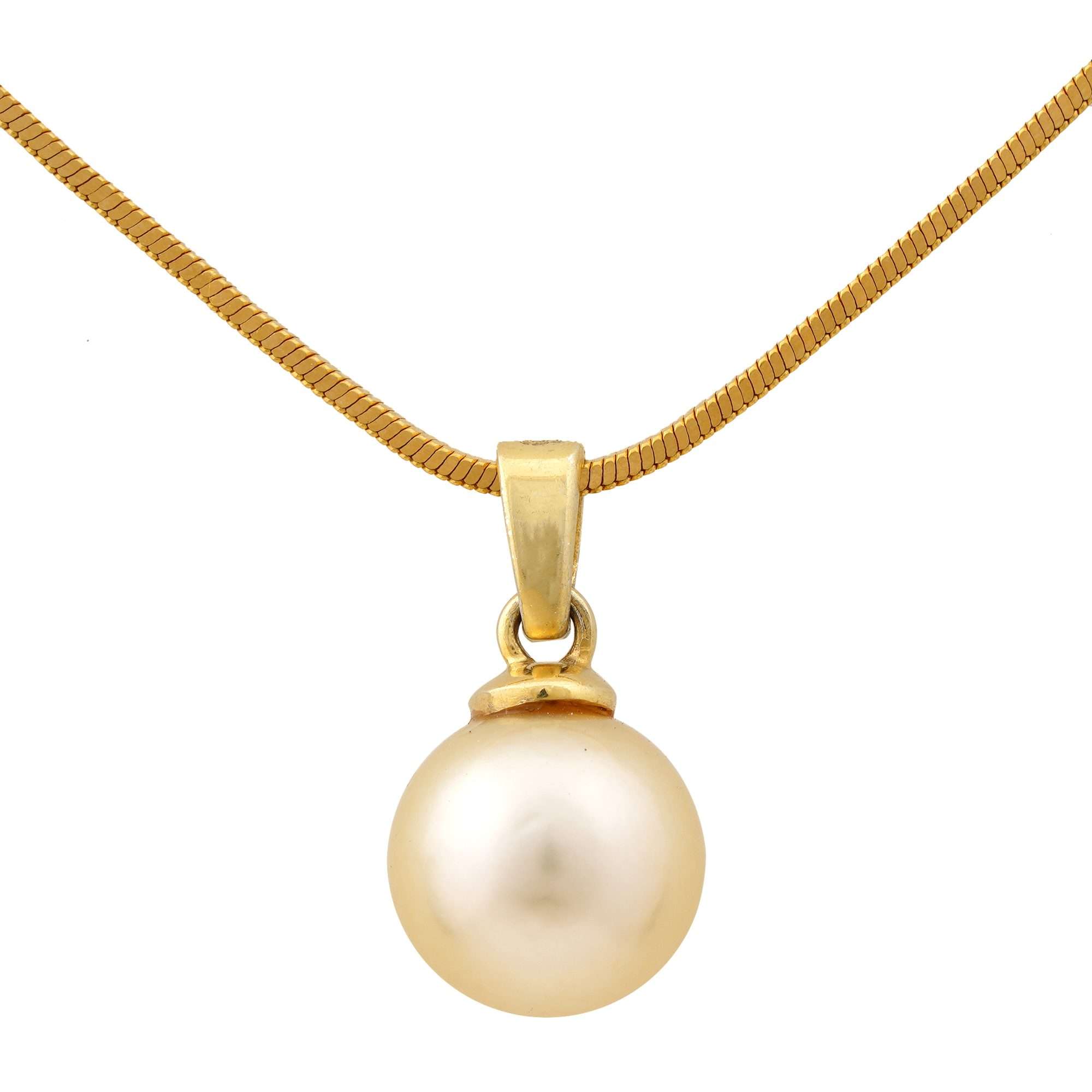 South Sea Golden Pearl Hawkesbury Pendant Necklace 10 – 10.5 MM - Zyrola