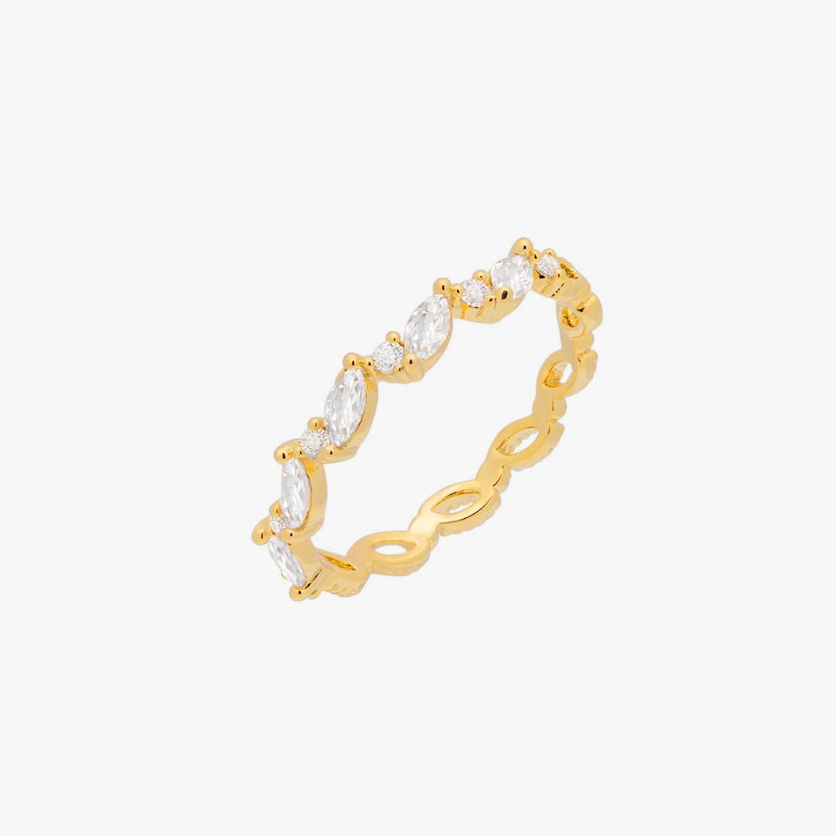 White topaz band ring - Zyrola