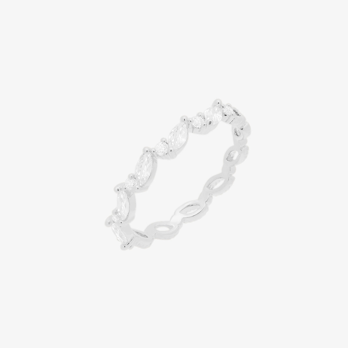White topaz band ring - Zyrola