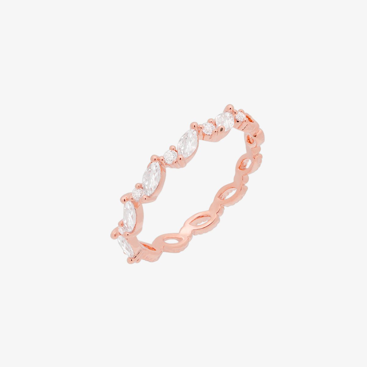 White topaz band ring - Zyrola